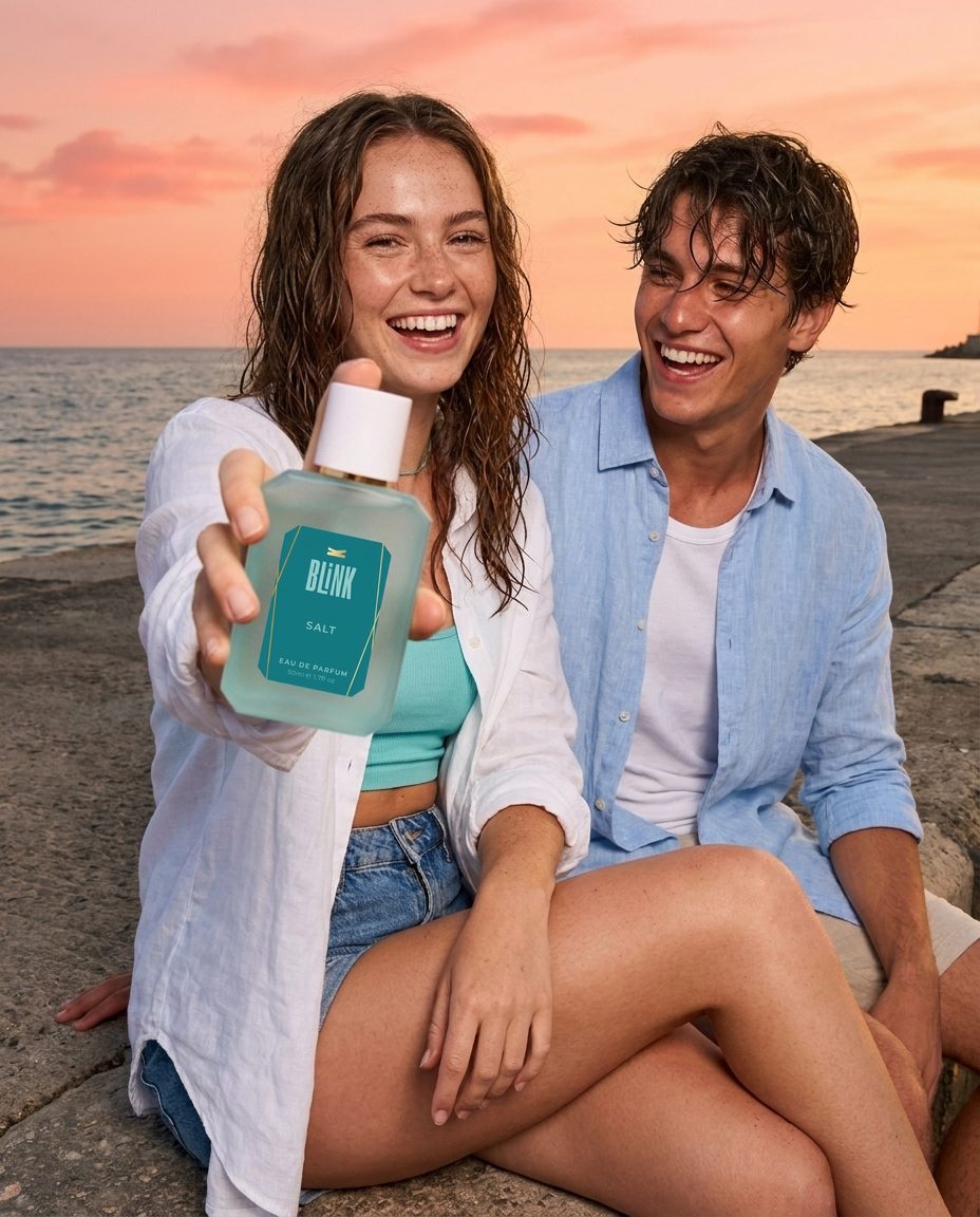 Sticla Salt pe pielea bronzată, la mare