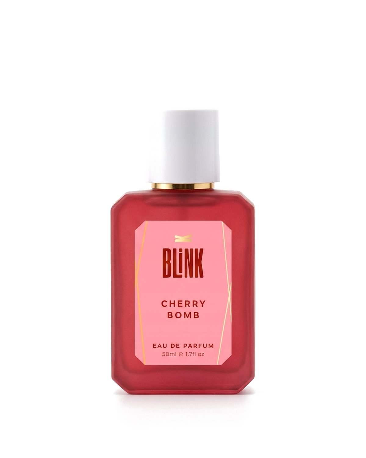 BLINK CHERRY BOMB, Eau de Parfum 50 ml, sticla pe fundal alb