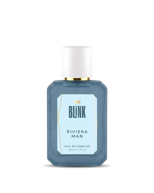 BLINK RIVIERA MAN, Eau de Parfum 50 ml, sticla pe fundal alb