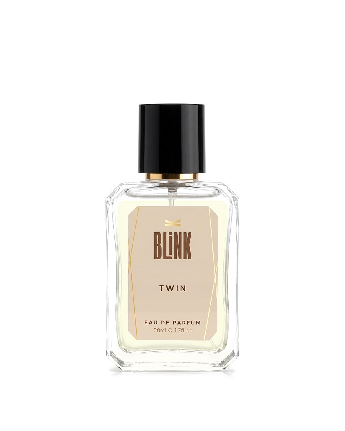 BLINK Twin 028, Eau de Parfum 50 ml, sticla pe fundal alb