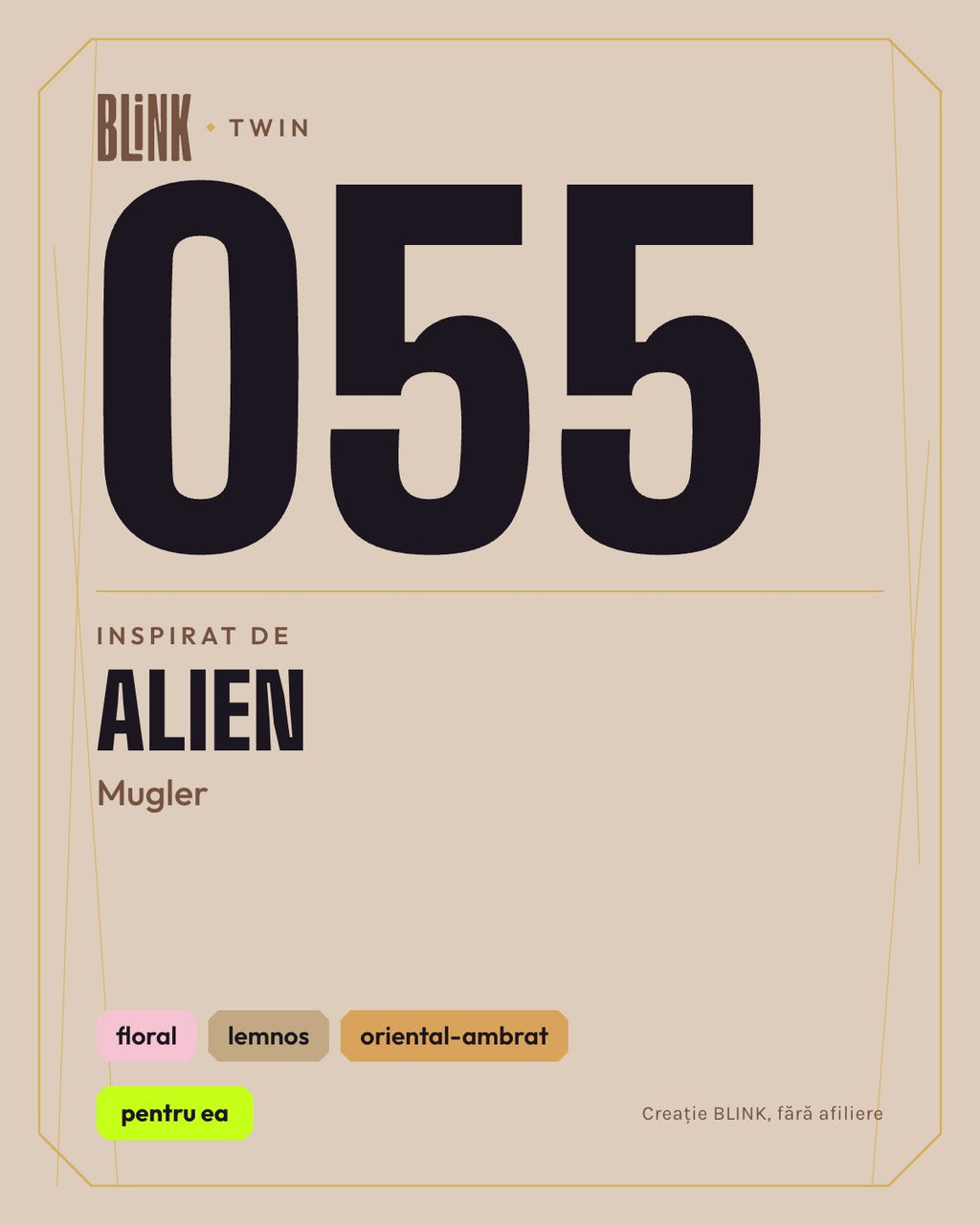 BLINK Twin 055, inspirat de Alien – Mugler