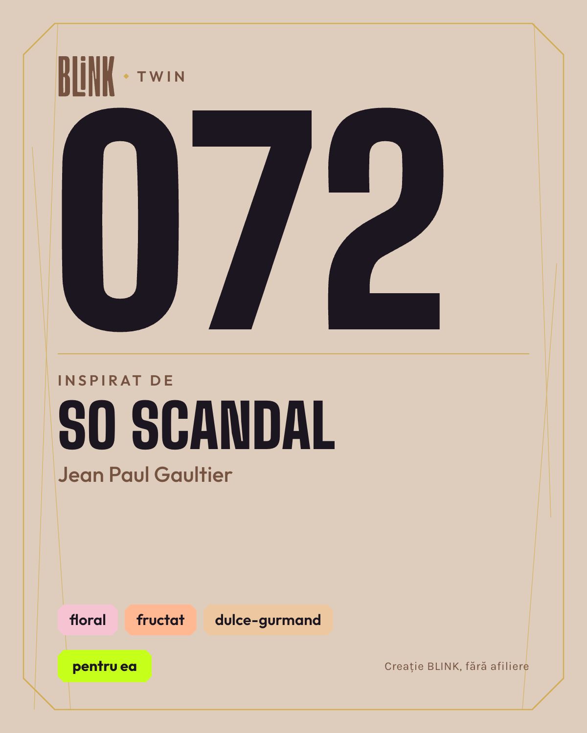 BLINK Twin 072, inspirat de So Scandal – Jean Paul Gaultier