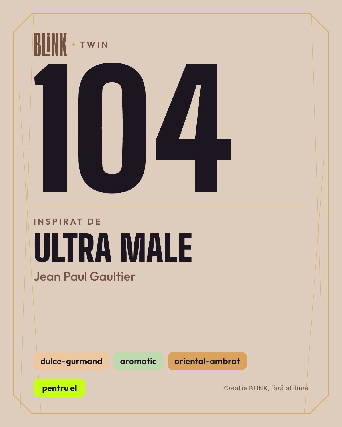 BLINK Twin 104, inspirat de Ultra Male – Jean Paul Gaultier