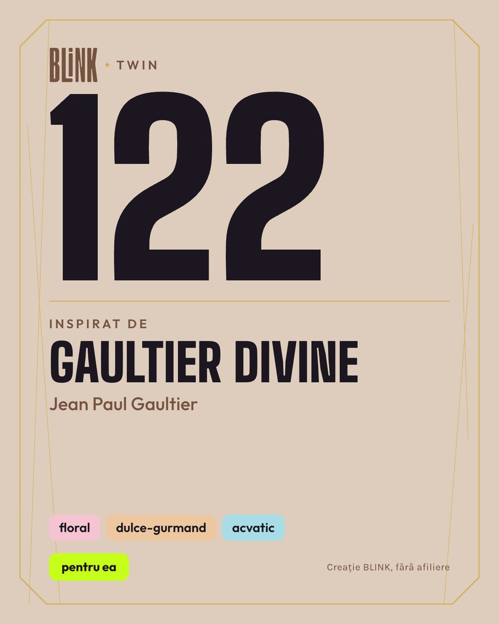 BLINK Twin 122, inspirat de Gaultier Divine – Jean Paul Gaultier