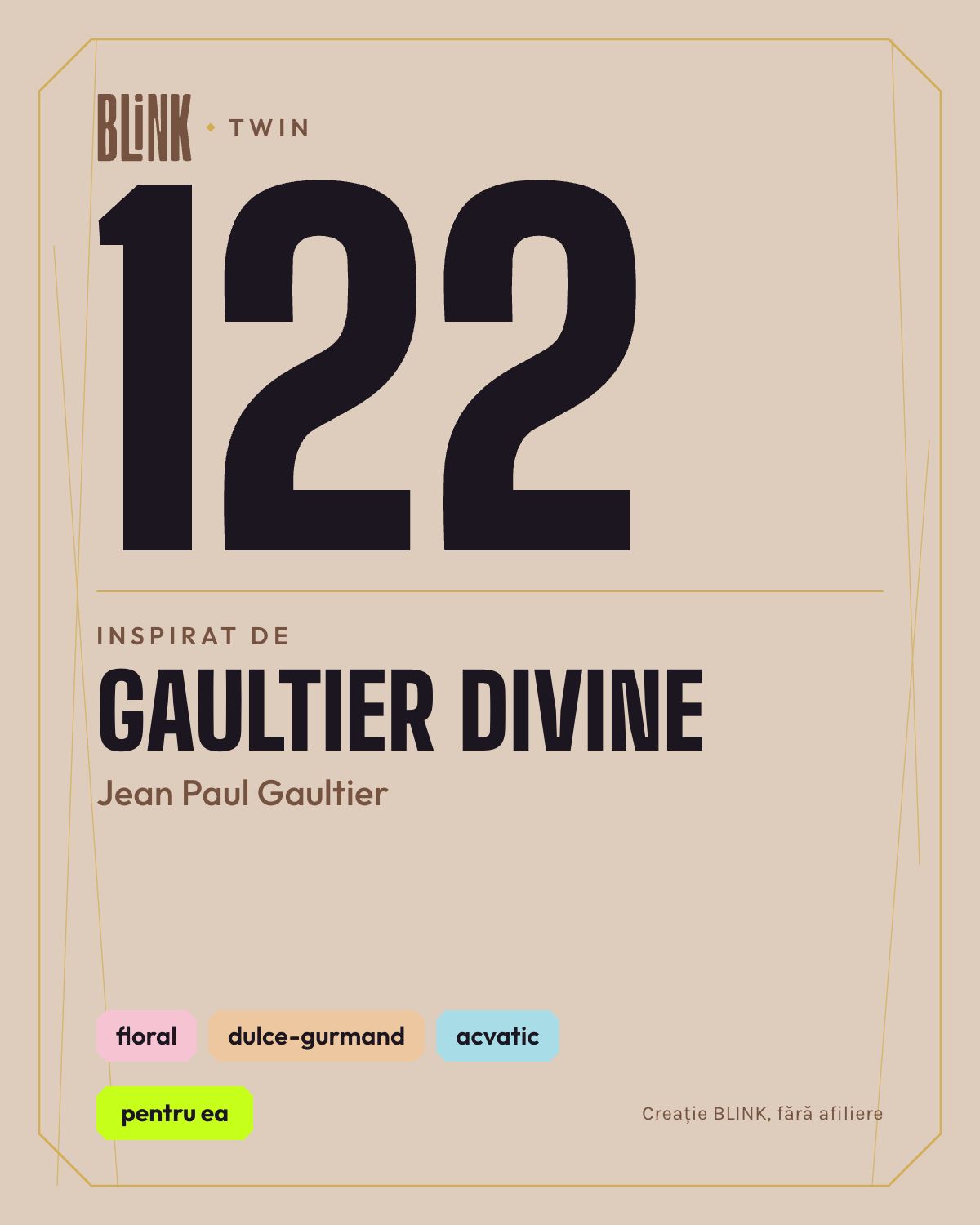 BLINK Twin 122, inspirat de Gaultier Divine – Jean Paul Gaultier