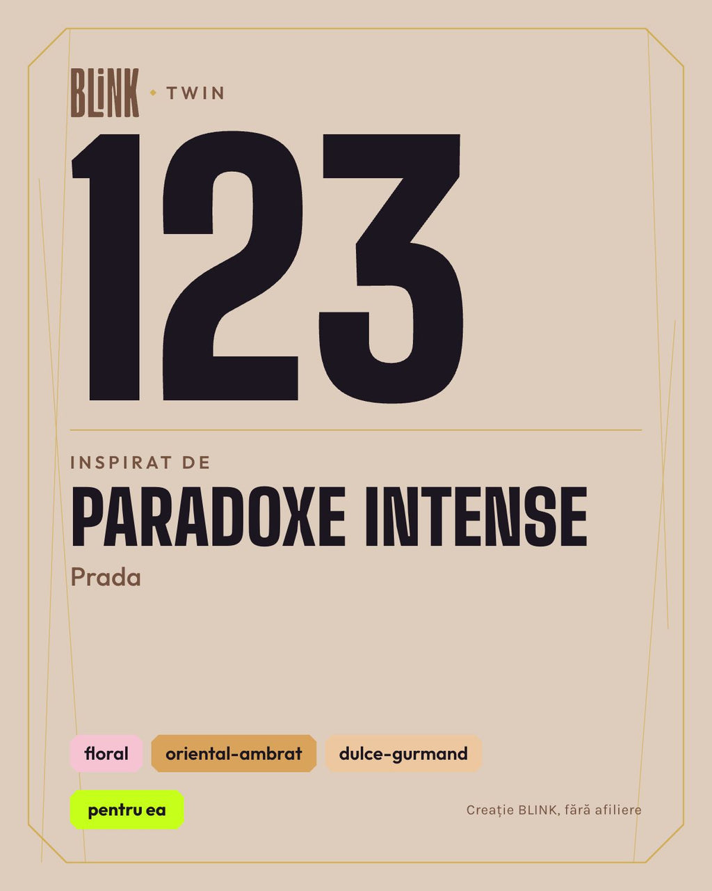 BLINK Twin 123, inspirat de Paradoxe Intense – Prada